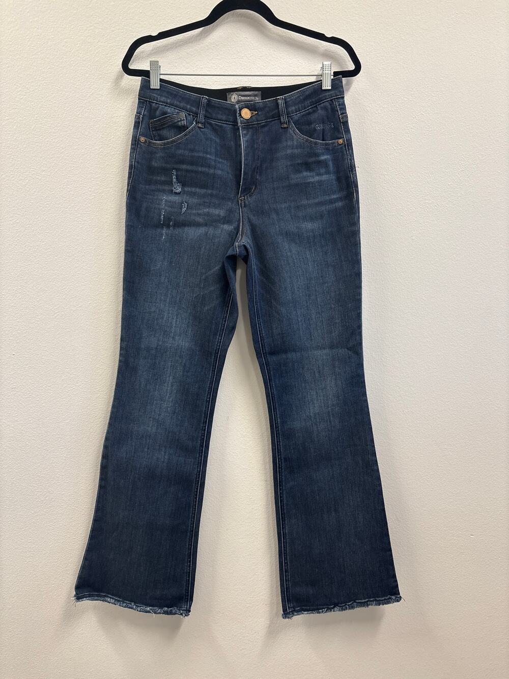 Democracy flair, dark denim jeans